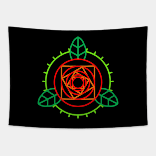 Geometric Rose Tapestry