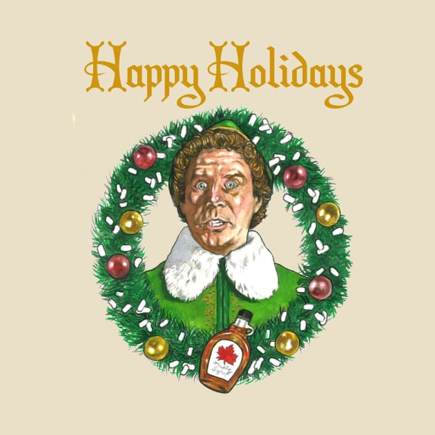 Elf Movie Holiday Art by Beau Berkley Art