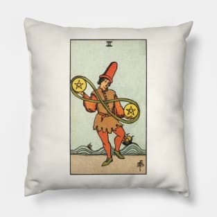 TWO OF PENTACLES Pillow