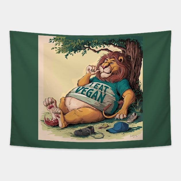 I eat vegan Tapestry by Dizgraceland