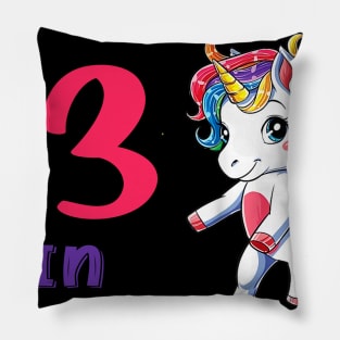 I Turned 13 in quarantine Cute Unicorn Pillow