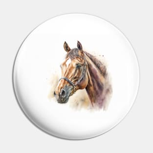 Horse Watercolour Painting Pin
