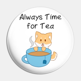 Shiba Inu Tea Time Pin