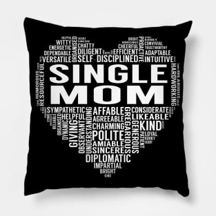 Single Mom Heart Pillow