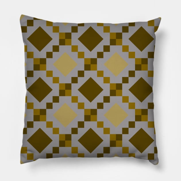 Irish Chain Patchwork Pattern Pillow by Nuletto