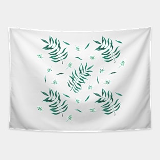 Green Exotic Plants Tapestry