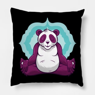 Panda yoga meditation funny Pillow