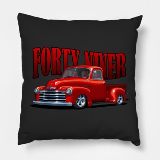 Custom Forty Niner Chevy Pickup Truck Pillow