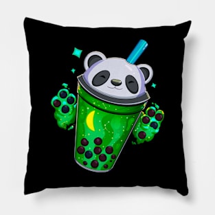 Starry Panda Bubble Tea - Emerald Dream Pillow