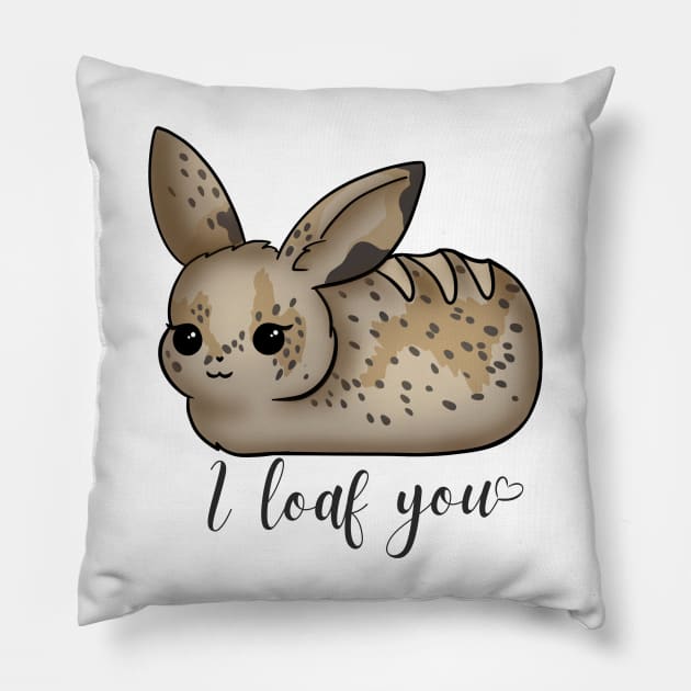 I bunny loaf you Pillow by AustomeArtDesigns