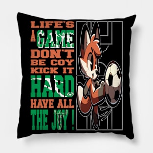 Soccer Coyote Spirit Pillow