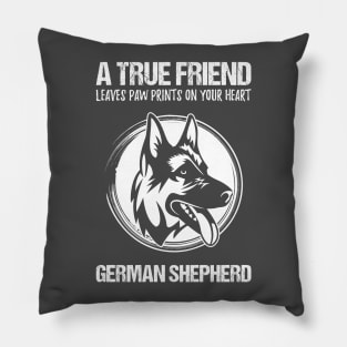 German Shepherd Dog True Friend Heart Gift Present Shirt Pillow