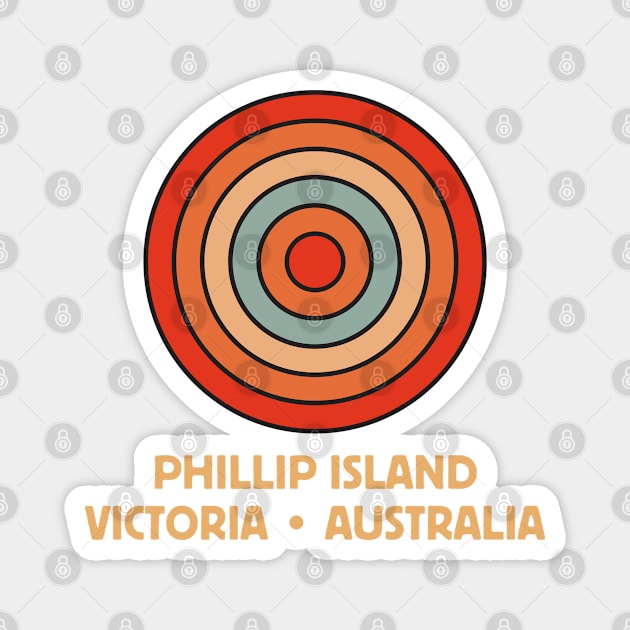 Australian surf design Back and and Front print Magnet by Timeless Chaos