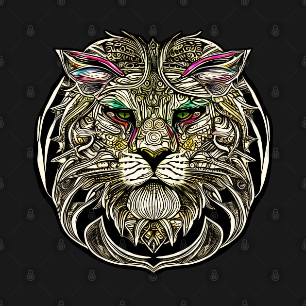 Fierce Lion Graphic Design by 2HivelysArt