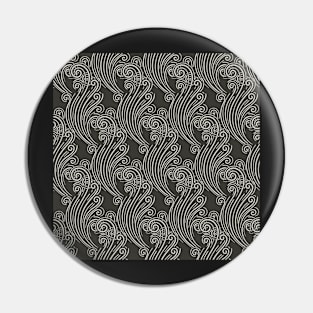 Seamless Wavy Swirls Pattern Pin