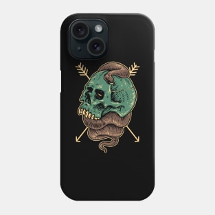 skull and snake Phone Case