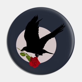 The raven and the rose Pin