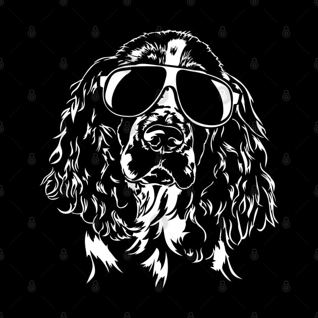 Funny English Springer Spaniel sunglasses cool dog by wilsigns