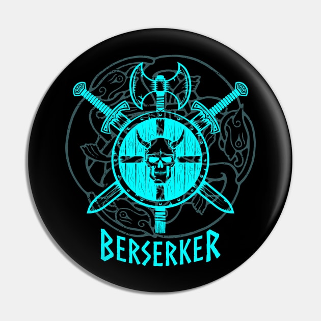 Berserker Wiking Aqua Pin by LittleBean