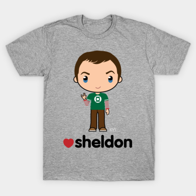 Love Sheldon Big Bang Theory Sheldon Cooper Maglietta