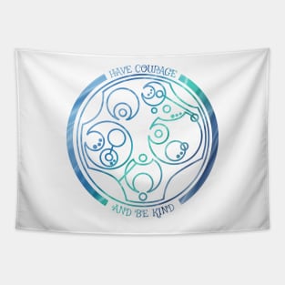 Have Courage and Be Kind - Circular Gallifreyan Tapestry