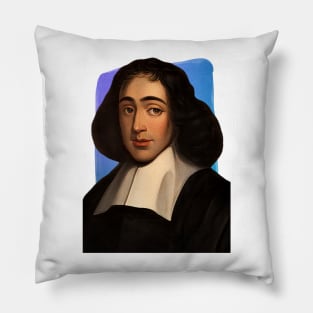 Dutch Philosopher Baruch Spinoza illustration Pillow