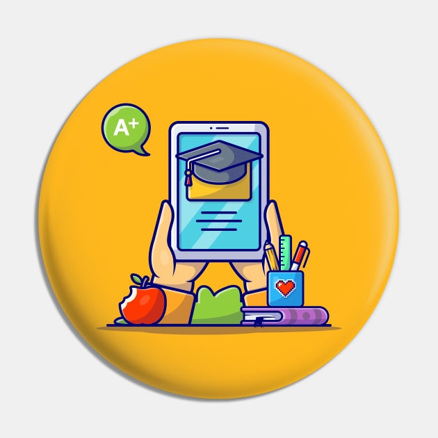 Online Education Cartoon Vector Icon Illustration Pin by Catalyst Labs