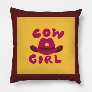 Cow girl hat Pillow