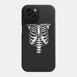 Human skeleton bones torso Phone Case