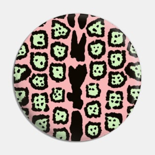 Jaguar Pattern in Melon on Pink Lemonade Pin