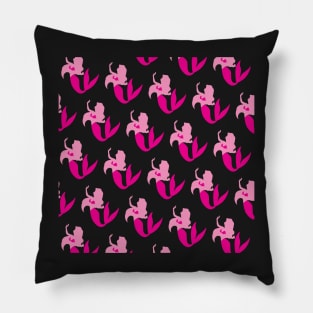 Pink Mermaid Pattern Design, Artwork, Vector, Graphic Pillow