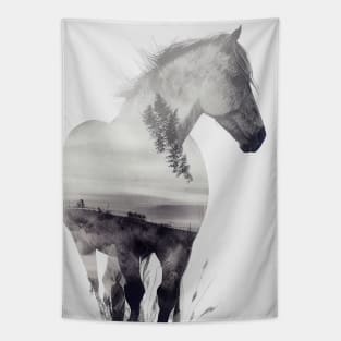 Horse Nature Outdoor Imagine Wild Free Tapestry