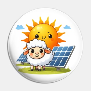 Solar Farm Illustration Pin