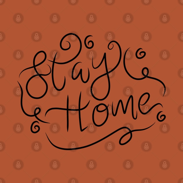 stay home lettering by viovi