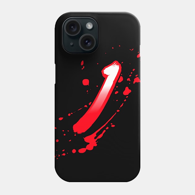 Bloody letter J Phone Case by Smart Digital Payments 