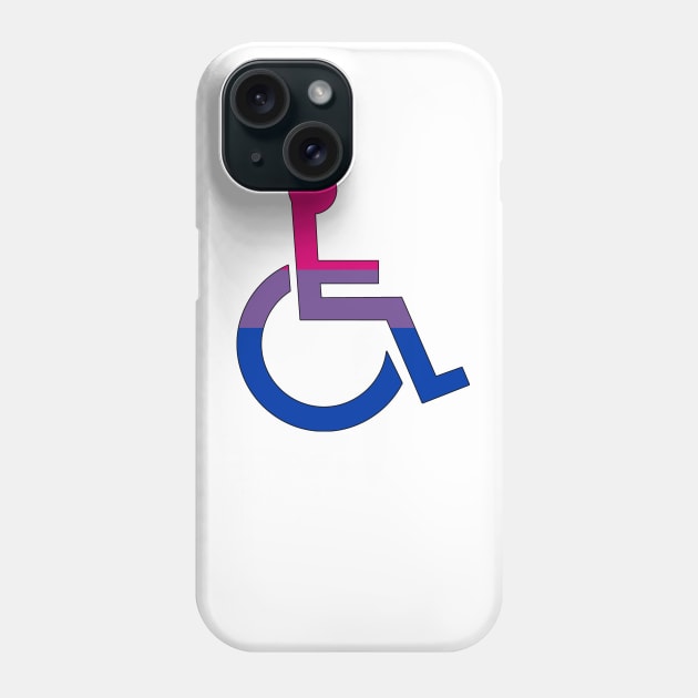 Disabled Bisexual Pride Phone Case by NatLeBrunDesigns