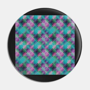 Psychedelic Geometric Blue & Purple Pin