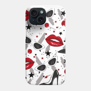 Red Lips Black Heels design for pretty girls Phone Case