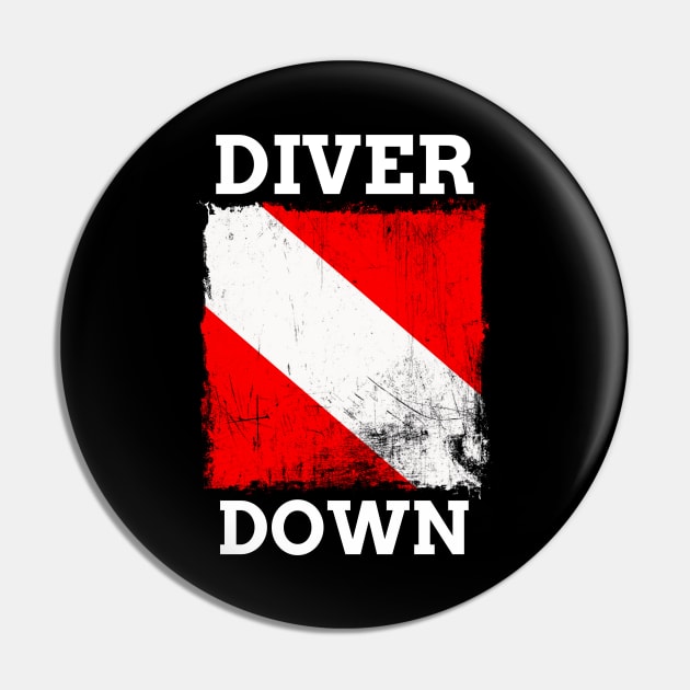 Diver Down Pin by The Shirt Shack