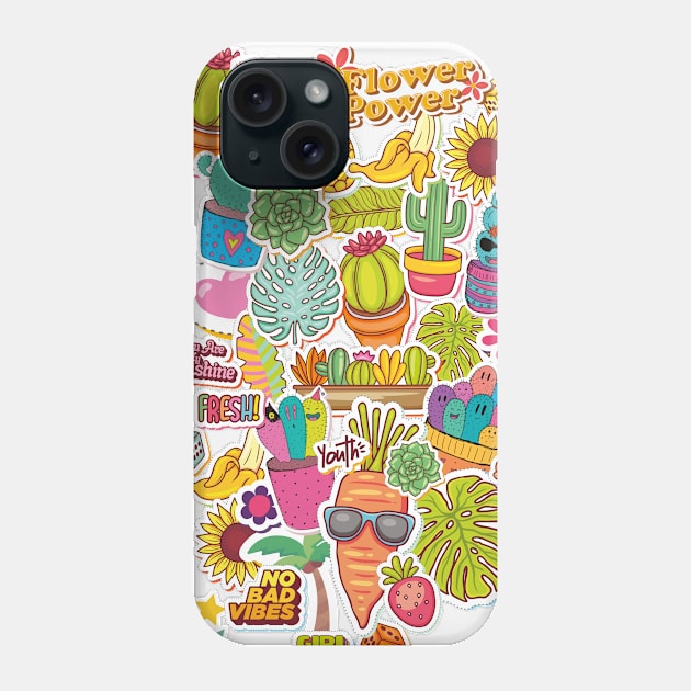 My plants Happy garden Succulent Phone Case by ivaostrogonac