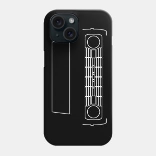 1970 Ford Bronco classic 4x4 truck outline graphic (white) Phone Case