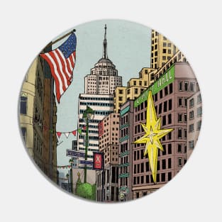 Christmas Manhattan New York Cityscape USA Pin