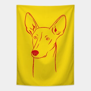 Ibizan Hound (Yellow and Red) Tapestry