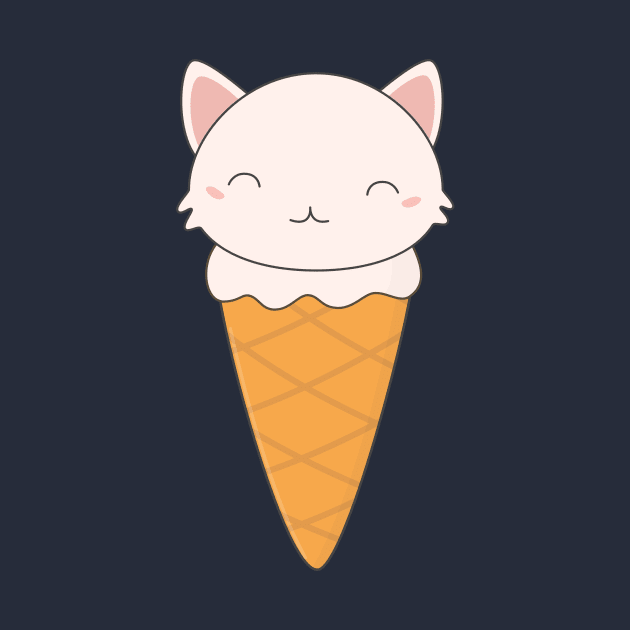 Kawaii Ice Cream Cone T-Shirt by happinessinatee