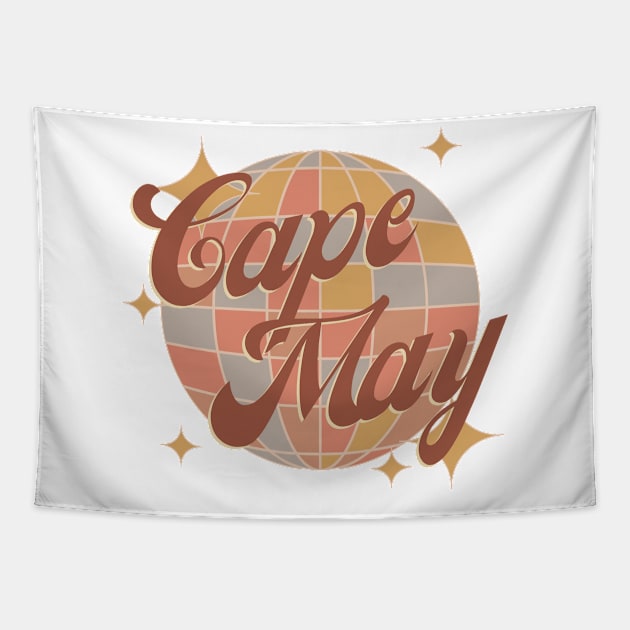 Cape May New Jersey Retro Vintage Party Tapestry by Bailamor