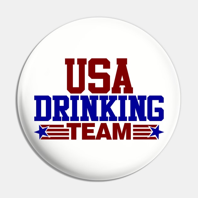 USA Drinking Team Pin by DavesTees