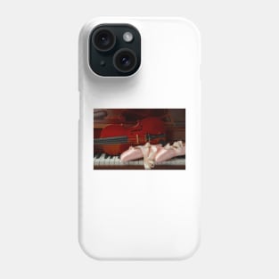 Pointe Shoes And Violin On Piano Phone Case