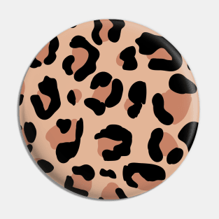 Clay Brown Leopard Print Pin