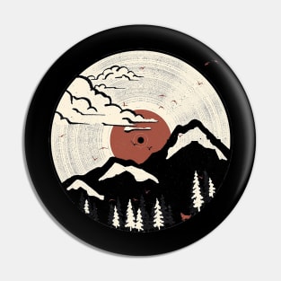 Mountain on vinyl Pin