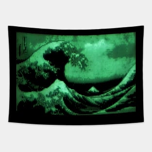 The Great Wave Retro Video Tapestry